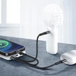 Kép 2/8 - Joyroom 3in1 rövid USB - Lightning / USB Type C / micro USB töltőkábel, 3,5A, 15cm, fekete (S-01530G9-LCM-black)