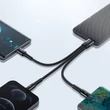Kép 4/8 - Joyroom 3in1 rövid USB - Lightning / USB Type C / micro USB töltőkábel, 3,5A, 15cm, fekete (S-01530G9-LCM-black)