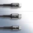 Kép 7/8 - Joyroom 3in1 rövid USB - Lightning / USB Type C / micro USB töltőkábel, 3,5A, 15cm, fekete (S-01530G9-LCM-black)