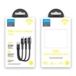 Kép 8/8 - Joyroom 3in1 rövid USB - Lightning / USB Type C / micro USB töltőkábel, 3,5A, 15cm, fekete (S-01530G9-LCM-black)