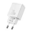 Kép 7/8 - Baseus kompakt gyorstöltő, USB, USB-C, 20 W (fehér)