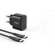 Kép 5/5 - Fali töltő UGREEN CD250, 25W, USB-C (fekete) + USB-C-USB-C kábel, 2m (fekete)