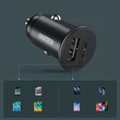 Kép 8/8 - Choetech kétportos autós gyorstöltő, PD USB Type C + QC3.0 USB-A, 30W, 5A, fekete (TC0006)