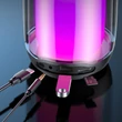 Kép 7/8 - WK Design hordozható vezeték nélküli Bluetooth 5.0 hangszóró, RGB, 2000mAh, fekete (D31-black)