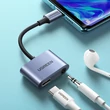 Kép 8/8 - Ugreen audioadapter USB Type C (apa) - USB Type C PD QC (aljzat) + 3,5 mm-es mini jack (aljzat), szürke