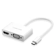 Kép 1/8 - Ugreen adapter videó konverter USB Type C - HDMI / VGA, fehér (MM123)