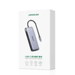 Kép 3/8 - Ugreen multifunkcionális HUB 9 az 1-ben USB Type C - HDMI, DP, VGA, 2 x USB, RJ45 Ethernet, SD / TF kártyaolvasó, USB Type C PD, 100 W, szürke (CM274)