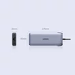 Kép 4/8 - Ugreen multifunkcionális HUB 9 az 1-ben USB Type C - HDMI, DP, VGA, 2 x USB, RJ45 Ethernet, SD / TF kártyaolvasó, USB Type C PD, 100 W, szürke (CM274)