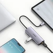 Kép 6/8 - Ugreen multifunkcionális adapter HUB USB Type C - 3 x USB / Ethernet RJ-45 / mikro USB, szürke (CM252)