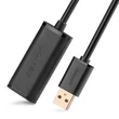 Kép 2/5 - UGREEN US121 aktív USB 2.0 hosszabbító kábel, 5 m (fekete)