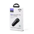 Kép 8/8 - Joyroom autós töltő 2 x USB 50W, PD, QC, PPS, szürke (JR-CL13)