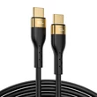 Kép 1/8 - Joyroom Liquid Silicone USB Type C - USB Type C töltő / adatkábel PD 100W, 2m, fekete (S-2050N18-10-black)