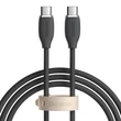 Kép 1/8 - Baseus USB Type C - USB Type C 100W kábel, 1,2 m hosszú, Jelly Liquid Silica Gel - fekete (CAGD030001)