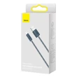 Kép 3/8 - Baseus USB - Lightning kábel iPhone-hoz, 1m, 2,4A, szürke (CALD000416)