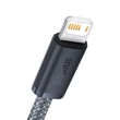 Kép 4/8 - Baseus USB - Lightning kábel iPhone-hoz, 1m, 2,4A, szürke (CALD000416)