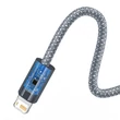 Kép 6/8 - Baseus USB - Lightning kábel iPhone-hoz, 1m, 2,4A, szürke (CALD000416)