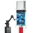 Kép 7/8 - Baseus 3 az 1-ben kábel USB csatlakozókkal - USB Type C / Lightning / micro USB, 1.2m, 3.5A, piros (CAJS000009)