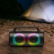Kép 2/8 - Joyroom 5.1 vezeték nélküli bluetooth hangszóró LED-es színes világítással, fekete (JR-MW02)