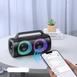 Kép 4/8 - Joyroom 5.1 vezeték nélküli bluetooth hangszóró LED-es színes világítással, fekete (JR-MW02)