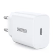 Kép 1/8 - Choetech USB Type C PD fali töltő 20W, fehér (Q5004-V4-EU-WH)