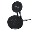 Kép 3/8 - Acefast Qi vezeték nélküli töltő 15W iPhone-hoz (MagSafe-vel) és Apple AirPods állványtartó mágneses tartó fekete (E8 black)