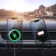 Kép 7/8 - Joyroom autós tartó Qi vezeték nélküli indukciós töltő 15W (MagSafe kompatibilis iPhone-hoz) szellőzőnyílás ezüst (JR-ZS290)