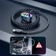 Kép 5/8 - Joyroom 4 az 1-ben gyors autós töltő PD, QC3.0, AFC, FCP USB C típusú kábellel 1.6m 60W fekete (JR-CL19)