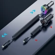 Kép 6/8 - Joyroom 4 az 1-ben gyors autós töltő PD, QC3.0, AFC, FCP USB C típusú kábellel 1.6m 60W fekete (JR-CL19)