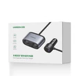 Kép 2/8 - Ugreen USB / USB Type C autós töltő osztóval 2x autós aljzat, szürke (30886)