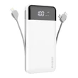 Kép 1/3 - Dudao K1Pro powerbank 20000mAh beépített kábelekkel fehér (K1Pro-white)