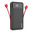Kép 1/3 - Dudao K1Pro powerbank 20000mAh beépített kábelekkel fekete (K1Pro-black)