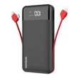 Kép 2/3 - Dudao K1Pro powerbank 20000mAh beépített kábelekkel fekete (K1Pro-black)