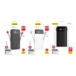 Kép 3/3 - Dudao K1Pro powerbank 20000mAh beépített kábelekkel fekete (K1Pro-black)