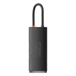 Kép 4/8 - Baseus Lite sorozat multifunkciós HUB USB Type C - 2 x USB 3.0 / USB Type C PD / HDMI 1,4 / SD / TF fekete (WKQX050101)