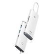 Kép 1/8 - Baseus Lite sorozat multifunkciós HUB USB Type C - 2 x USB 3.0 / USB Type C PD / HDMI 1,4 / SD / TF fehér (WKQX050102)