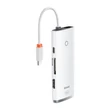 Kép 2/8 - Baseus Lite sorozat multifunkciós HUB USB Type C - 2 x USB 3.0 / USB Type C PD / HDMI 1,4 / SD / TF fehér (WKQX050102)