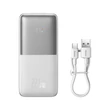 Kép 2/8 - Baseus Bipow Pro powerbank 10000mAh 22.5W + USB 3A kábel 0.3m fehér (PPBD040002)