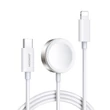 Kép 1/7 - Joyroom USB C típusú 20W-os PD kábel induktív töltővel Apple Watch-hoz 1.5m fehér (S-IW005)
