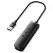 Kép 1/6 - Ugreen 4 az 1-ben USB HUB – 4x USB Type A 3.0 PD DC, 12V, 0,25m, fekete (10915-ugreen)