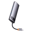Kép 3/6 - Baseus Hub 7in1 Metal Gleam Series, USB-C - 3x USB 3.0 + 2x HDMI + USB-C PD + Ethernet RJ45