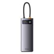 Kép 1/6 - Baseus Hub 7in1 Metal Gleam Series, USB-C - 3x USB 3.0 + 2x HDMI + USB-C PD + Ethernet RJ45