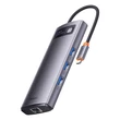 Kép 6/6 - Baseus Hub 7in1 Metal Gleam Series, USB-C - 3x USB 3.0 + 2x HDMI + USB-C PD + Ethernet RJ45