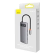 Kép 2/6 - Baseus Hub 6 az 1-ben Metal Gleam sorozat, USB-C - 3x USB 3.0 + USB-C PD + microSD/SD