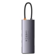 Kép 6/6 - Baseus Hub 6 az 1-ben Metal Gleam sorozat, USB-C - 3x USB 3.0 + USB-C PD + microSD/SD