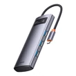 Kép 5/5 - Baseus Hub 4 az 1-ben Metal Gleam sorozat, USB-C - 4x USB 3.0