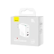 Kép 2/8 - Baseus GaN5 Pro Fast univerzális GaN USB töltő Type C / USB, 100W, PD3.0, QC4.0+, AFC, fehér (CCGP090202)