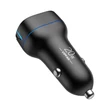 Kép 2/6 - Vipfan C11 autós töltő, USB + USB-C, PD 20W + QC 3.0, LED (fekete)