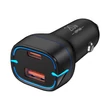 Kép 4/6 - Vipfan C11 autós töltő, USB + USB-C, PD 20W + QC 3.0, LED (fekete)
