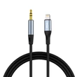 Kép 1/4 - Vipfan L05 Lightning 3.5mm-es mini jack 3.5mm-es AUX kábel, 1m (szürke)