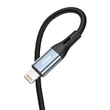 Kép 2/4 - Vipfan L05 Lightning 3.5mm-es mini jack 3.5mm-es AUX kábel, 1m (szürke)